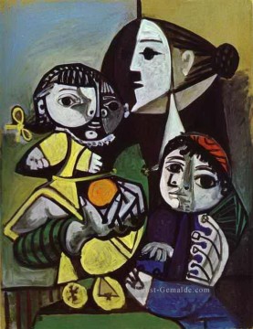  Kubismus Malerei - Francoise Claude und Paloma 1951 Kubismus